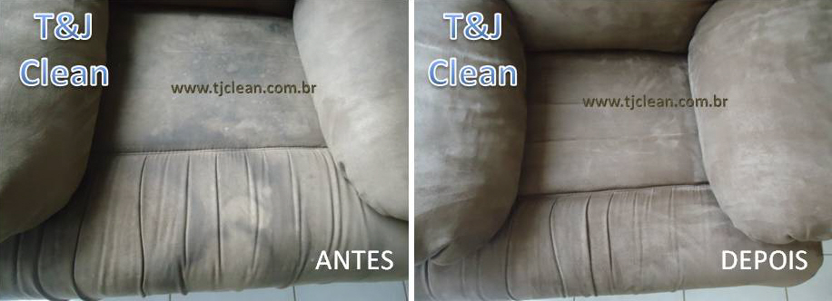 Poltrona antes e depois