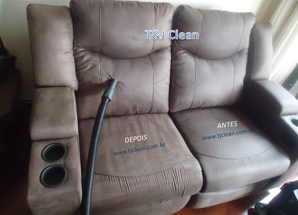 Poltrona antes e depois