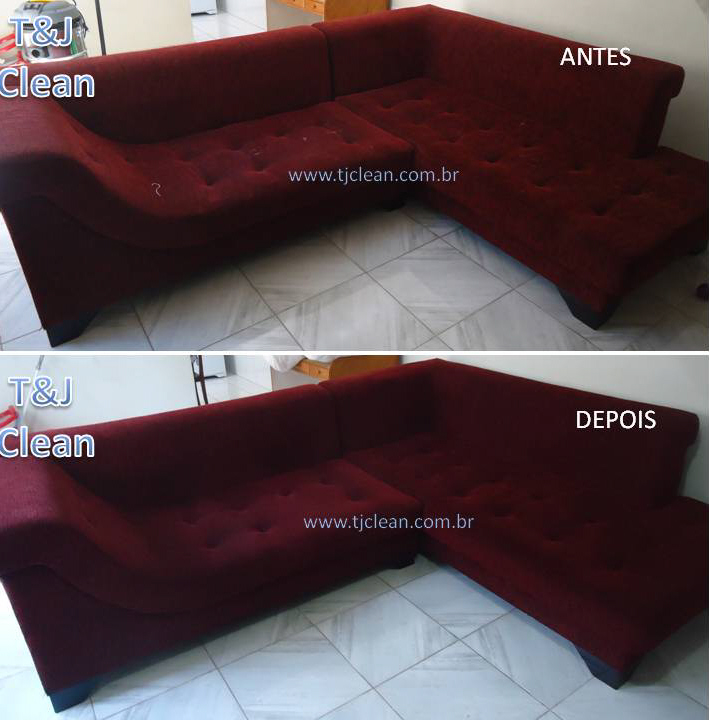 Sofá antes e depois