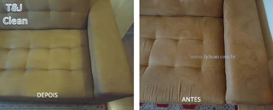 Sofá antes e depois