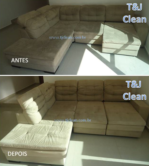 Sofá antes e depois