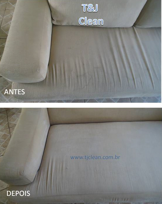 Sofá antes e depois