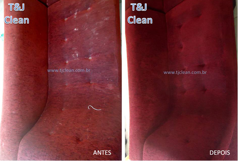 Sofá antes e depois