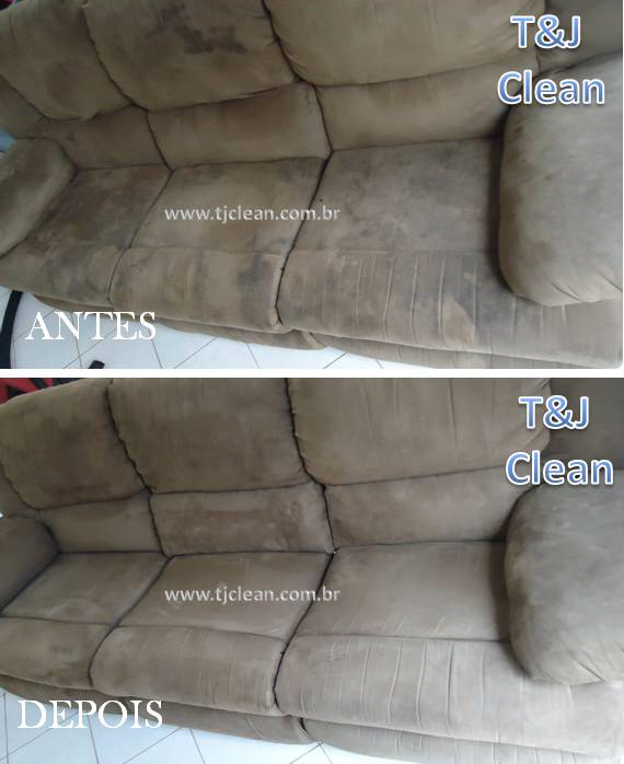 Sofá antes e depois