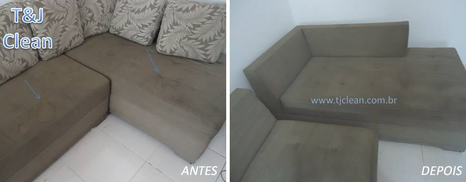 Sofá antes e depois