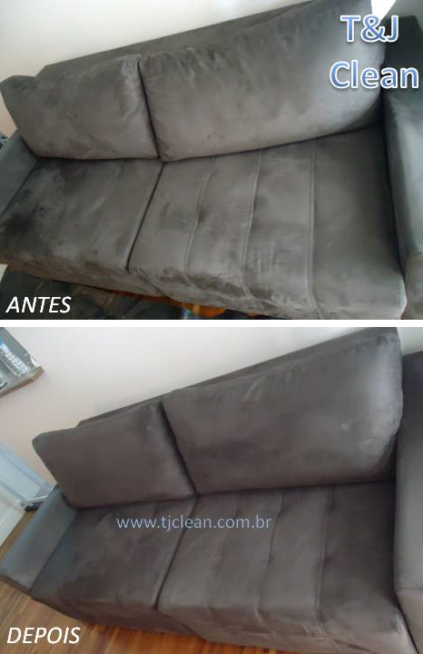 Sofá antes e depois